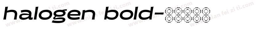 halogen bold字体转换
